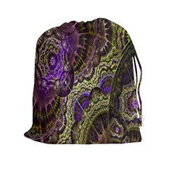 Abstract Fractal Art Design Drawstring Pouches (xxl) by Celenk