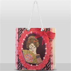 Beauty Full Print Rope Handle Tote (large) by DeneWestUK