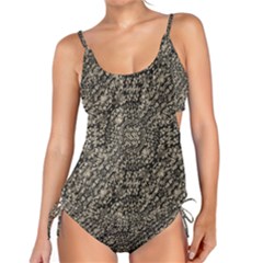 Animal Print Camo Pattern Tankini Set by dflcprints
