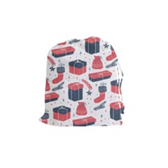 Christmas Gift Sketch Drawstring Pouches (medium)  by patternstudio