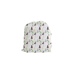 Reindeer Tree Forest Drawstring Pouches (xs)  by patternstudio