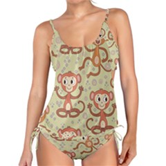 Cute Cartoon Monkeys Pattern Tankini Set by Bigfootshirtshop