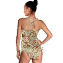 Cute Cartoon Monkeys Pattern Tankini Set View2