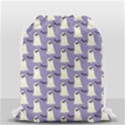 Bat And Ghost Halloween Lilac Paper Pattern Drawstring Bag (Small) View2