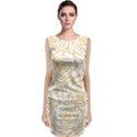 yellow peonies Classic Sleeveless Midi Dress View1