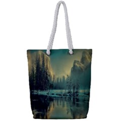 Yosemite Park Landscape Sunrise Full Print Rope Handle Tote (small) by Celenk