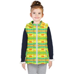 Birds Beach Sun Abstract Pattern Kid s Puffer Vest by Celenk