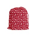 Red Christmas Pattern Drawstring Pouches (Large)  View1