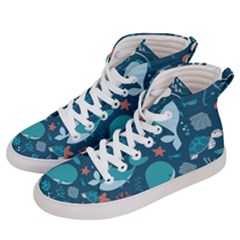 Cool Sea Life Pattern Men s Hi-top Skate Sneakers by Bigfootshirtshop