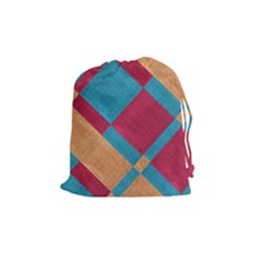 Fabric Textile Cloth Material Drawstring Pouches (medium)  by Celenk