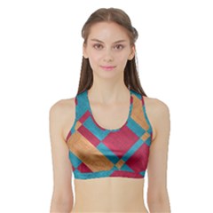 Fabric Textile Cloth Material Sports Bra With Border by Celenk