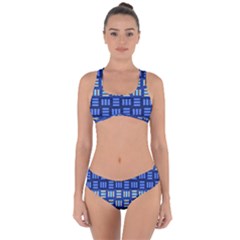 Textiles Texture Structure Grid Criss Cross Bikini Set by Celenk