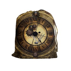 Wonderful Steampunk Desisgn, Clocks And Gears Drawstring Pouches (extra Large) by FantasyWorld7