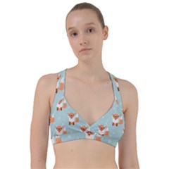 Cute Fox Pattern Sweetheart Sports Bra by Bigfootshirtshop
