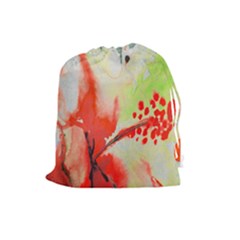 Fabric Texture Softness Textile Drawstring Pouches (large)  by Celenk