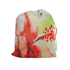 Fabric Texture Softness Textile Drawstring Pouches (extra Large) by Celenk