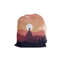 Design Art Hill Hut Landscape Drawstring Pouches (Medium)  View1