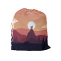 Design Art Hill Hut Landscape Drawstring Pouches (Extra Large) View2