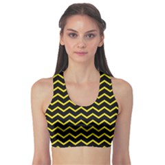 Yellow Chevron Sports Bra by jumpercat