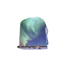 Aurora Borealis Alaska Space Drawstring Pouches (small)  by BangZart