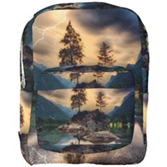 Sunset Dusk Sky Clouds Lightning Full Print Backpack by BangZart