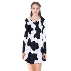 Animal Print Black And White Black Flare Dress by BangZart