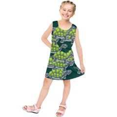 Seamless Tile Background Abstract Kids  Tunic Dress by BangZart