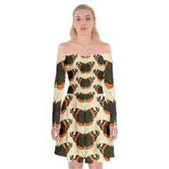 Butterfly Butterflies Insects Off Shoulder Skater Dress by BangZart