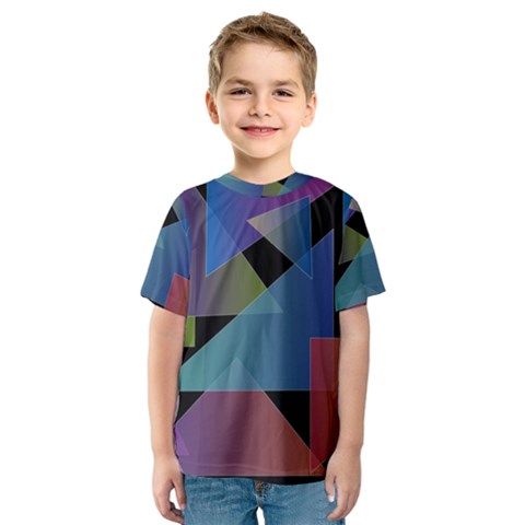 Triangle Gradient Abstract Geometry Kids  Sport Mesh Tee by BangZart