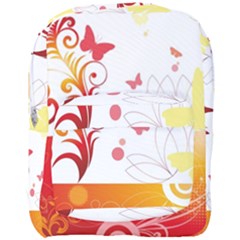 Spring Butterfly Flower Plant Full Print Backpack by BangZart