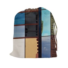 Glass Facade Colorful Architecture Drawstring Pouches (xxl) by BangZart
