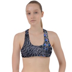 Feather Bird Bird Feather Nature Criss Cross Racerback Sports Bra by BangZart