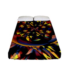 Spiky Abstract Fitted Sheet (full/ Double Size) by linceazul
