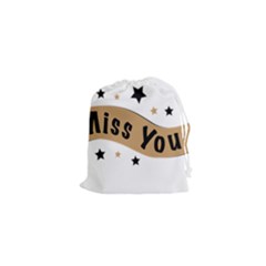 Lettering Miss You Banner Drawstring Pouches (xs)  by BangZart
