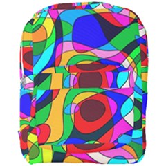 Digital Multicolor Colorful Curves Full Print Backpack by BangZart