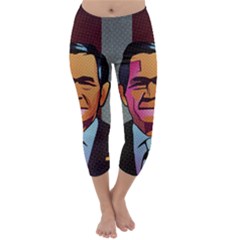 George W Bush Pop Art President Usa Capri Winter Leggings  by BangZart
