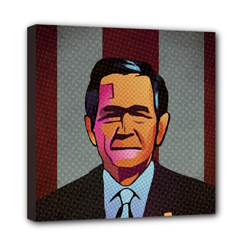 George W Bush Pop Art President Usa Mini Canvas 8  X 8  by BangZart