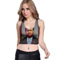 George W Bush Pop Art President Usa Racer Back Crop Top View1