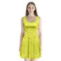 Yellow Oval Ellipse Egg Elliptical Split Back Mini Dress  View1