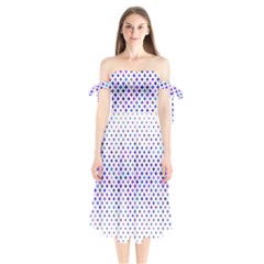 Star Curved Background Geometric Shoulder Tie Bardot Midi Dress by BangZart