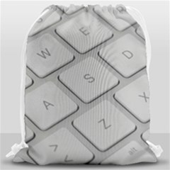 Keyboard Letters Key Print White Drawstring Bag (large) by BangZart