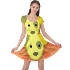 Adoption Animal Bark Boarding Cap Sleeve Dress by Celenk
