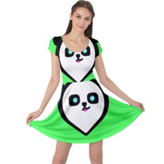 Panda Bear Cap Sleeve Dress by Celenk