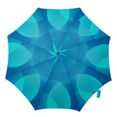 Abstract Blue Wallpaper Wave Hook Handle Umbrellas (small) by Celenk