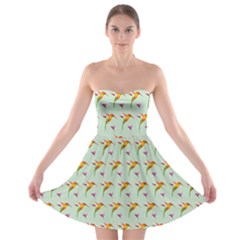 Birds Hummingbirds Wings Strapless Bra Top Dress by Celenk