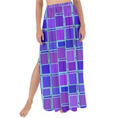 Background Mosaic Purple Blue Maxi Chiffon Tie-up Sarong by Celenk