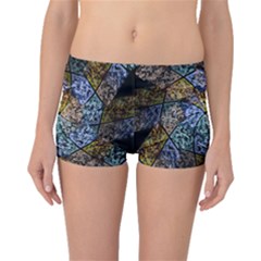 Multi Color Tile Twirl Octagon Boyleg Bikini Bottoms by Celenk