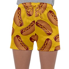 Hot Dog Seamless Pattern Sleepwear Shorts by Celenk