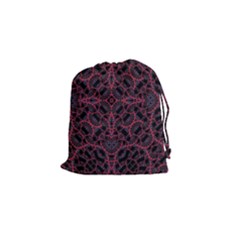 Modern Ornate Pattern Drawstring Pouches (small)  by dflcprints