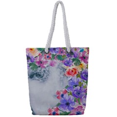 Flower Girl Full Print Rope Handle Tote (small) by NouveauDesign